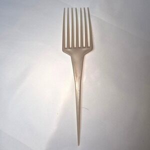 Vtg Shimmer Champagne Gold Hair Pick/Lifter Rat Tail Comb Sectioning Tool 7 Tine